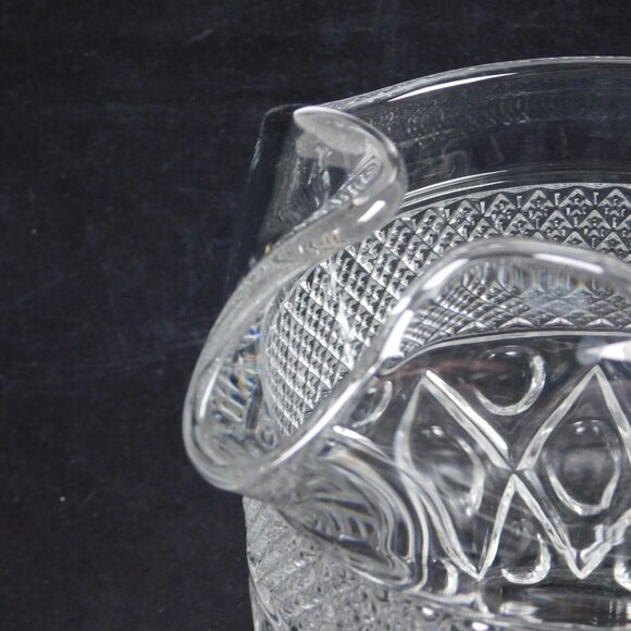 Imperial Glass Cape Cod Clear Large Ice Lip 56oz Pitcher Vintage 7.875" High - Picture 6 of 10